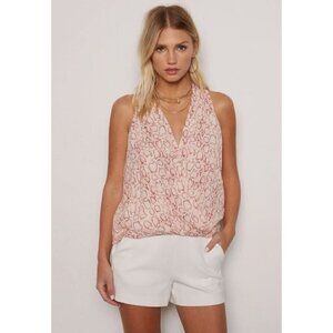 Tart Carinna Pale Pink Coral Python Wrap Tank Top S